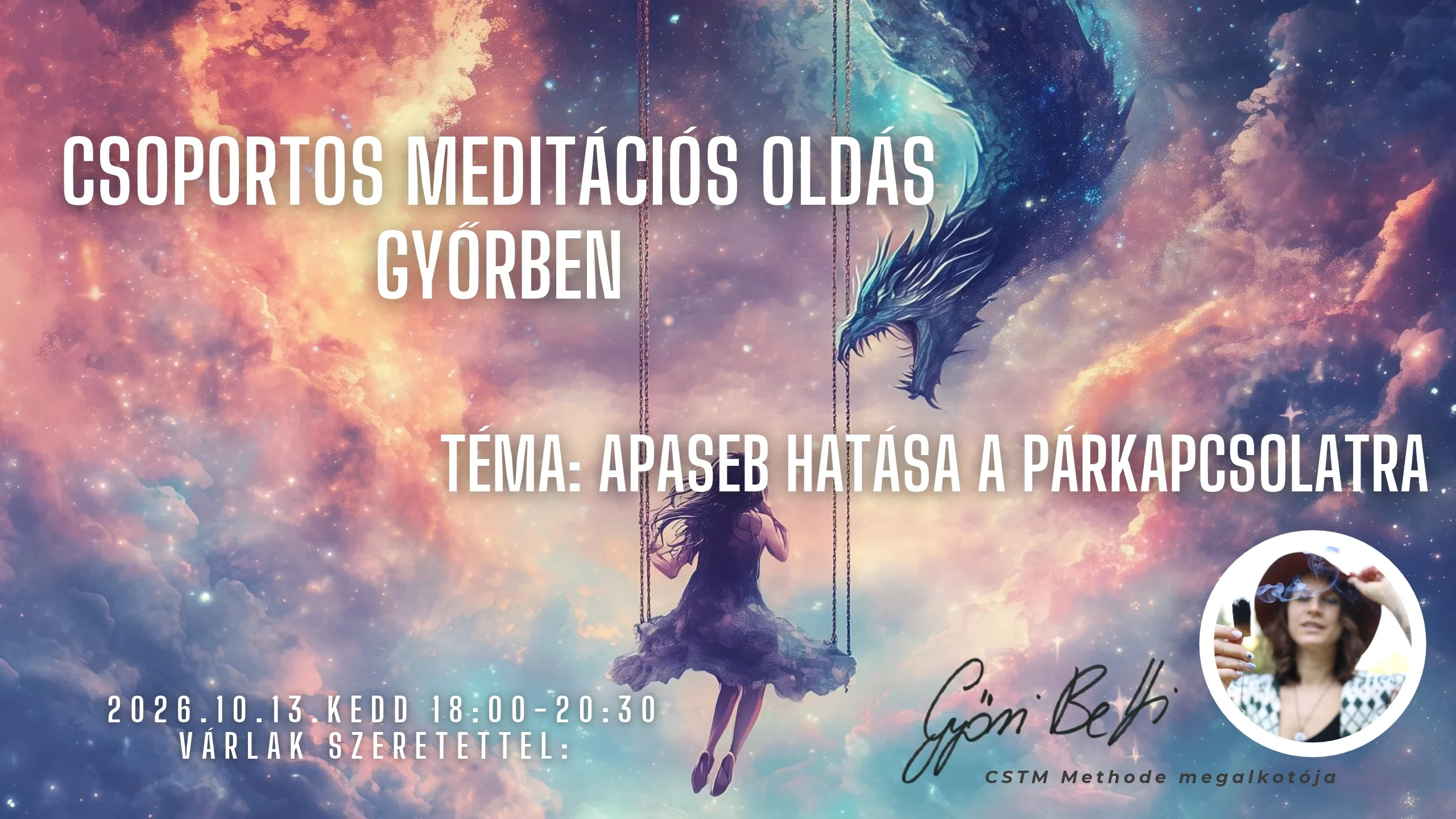 10.13. Apaseb hatása a párkapcsolatra - csoportos meditációs oldás Győrben